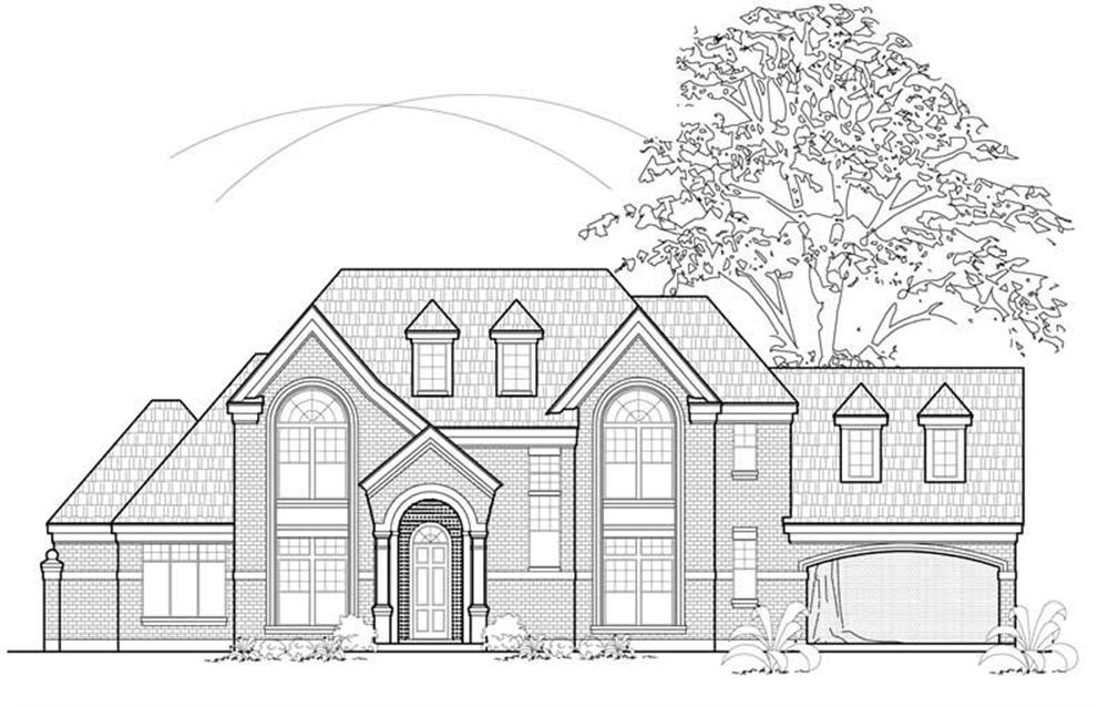 Luxury home (ThePlanCollection: Plan #134-1258)