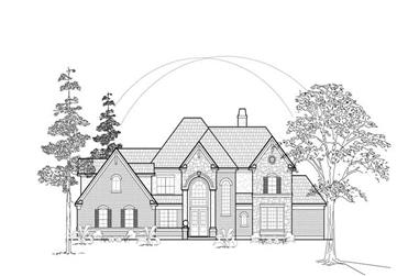 3-Bedroom, 3613 Sq Ft Luxury House Plan - 134-1261 - Front Exterior