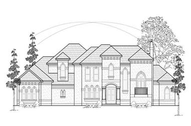 5-Bedroom, 5924 Sq Ft Luxury House Plan - 134-1262 - Front Exterior