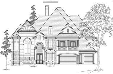 6-Bedroom, 6344 Sq Ft Luxury House Plan - 134-1265 - Front Exterior