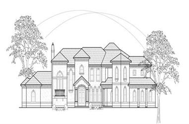 4-Bedroom, 5855 Sq Ft Luxury House Plan - 134-1277 - Front Exterior