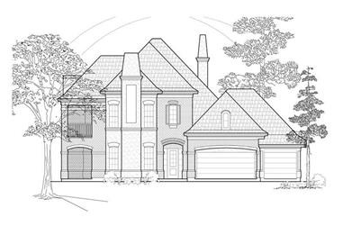 3-Bedroom, 3446 Sq Ft Luxury House Plan - 134-1286 - Front Exterior