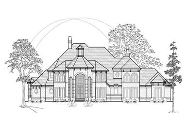 5-Bedroom, 6354 Sq Ft Luxury House Plan - 134-1306 - Front Exterior