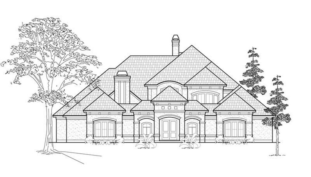 Luxury home (ThePlanCollection: Plan #134-1314)
