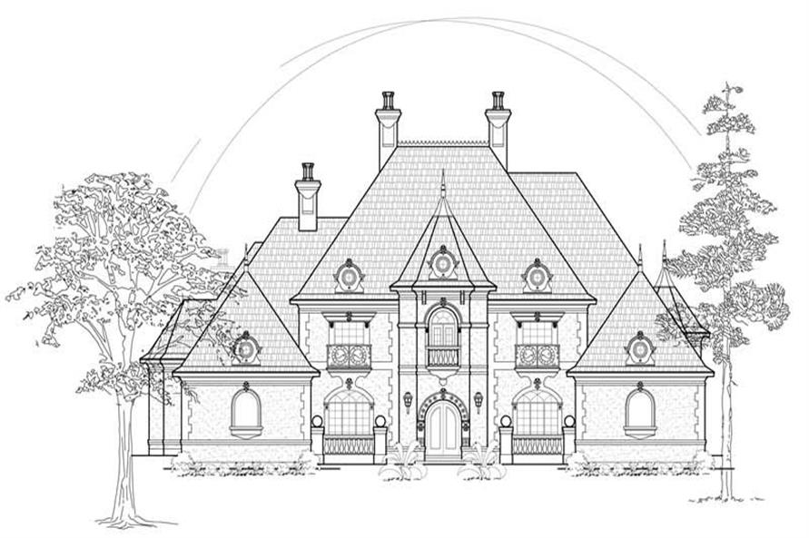 FRONT ELEVATION of this 4-Bedroom,4955 Sq Ft Plan -4955
