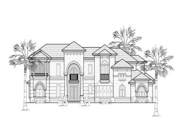 5-Bedroom, 6626 Sq Ft Luxury House Plan - 134-1332 - Front Exterior