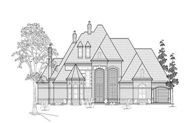 4-Bedroom, 6820 Sq Ft Luxury House Plan - 134-1372 - Front Exterior