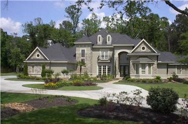 4-Bedroom, 4964 Sq Ft Luxury House Plan - 134-1374 - Front Exterior
