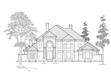 4-Bedroom, 4024 Sq Ft European House Plan - 134-1395 - Front Exterior