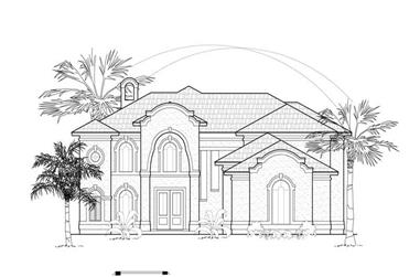 5-Bedroom, 4042 Sq Ft California Style House Plan - 134-1397 - Front Exterior