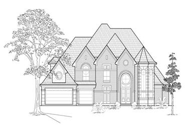 5-Bedroom, 4298 Sq Ft Luxury House Plan - 134-1410 - Front Exterior