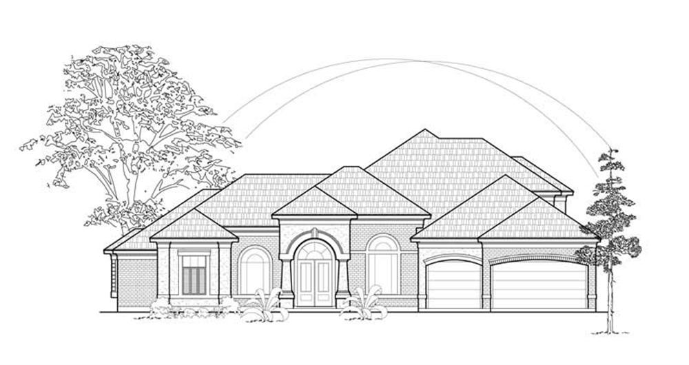 Luxury home (ThePlanCollection: Plan #134-1413)