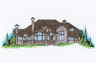 4-Bedroom, 3592 Sq Ft Country House Plan - 135-1027 - Front Exterior