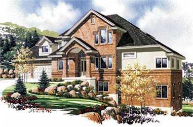 7-Bedroom, 4537 Sq Ft Luxury House Plan - 135-1031 - Front Exterior