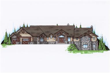 5-Bedroom, 4125 Sq Ft Craftsman House Plan - 135-1032 - Front Exterior