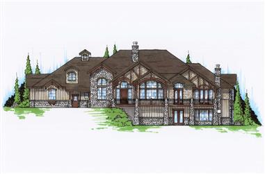 5-Bedroom, 3761 Sq Ft Country House Plan - 135-1038 - Front Exterior