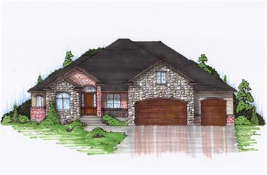7-Bedroom, 2925 Sq Ft Traditional Home Plan - 135-1079 - Main Exterior