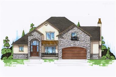 3-Bedroom, 3258 Sq Ft Traditional House Plan - 135-1092 - Front Exterior