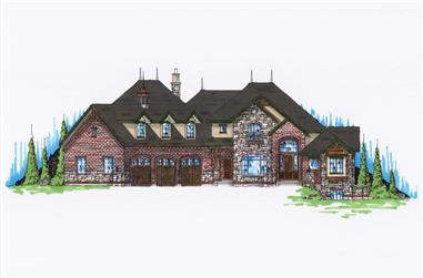 4-Bedroom, 4266 Sq Ft Luxury House - Plan #135-1093 - Front Exterior
