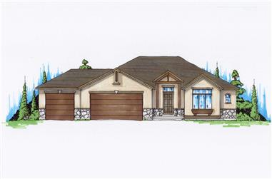 3-Bedroom, 1425 Sq Ft Country Home Plan - 135-1140 - Main Exterior