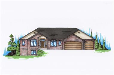 6-Bedroom, 2247 Sq Ft Ranch House Plan - 135-1143 - Front Exterior