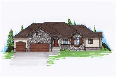 6-Bedroom, 2074 Sq Ft Ranch House Plan - 135-1146 - Front Exterior