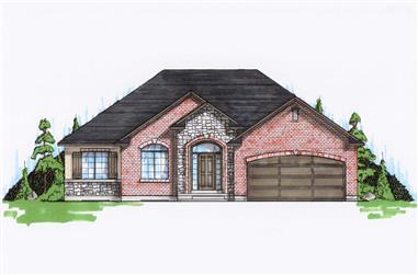 5-Bedroom, 1710 Sq Ft Rustic House Plan - 135-1165 - Front Exterior