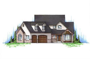 4-Bedroom, 2332 Sq Ft Cape Cod House Plan - 135-1253 - Front Exterior