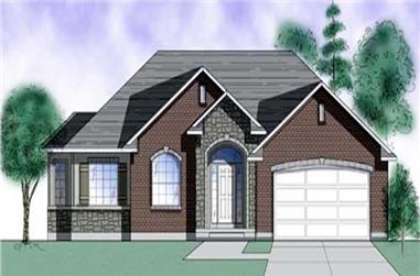 3-Bedroom, 1608 Sq Ft Ranch House Plan - 135-1265 - Front Exterior