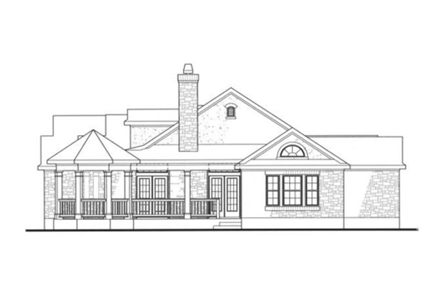 Home Plan Right Elevation of this 4-Bedroom,2184 Sq Ft Plan -136-1000