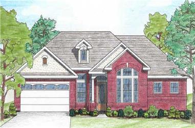 3-Bedroom, 1498 Sq Ft Texas Style Home Plan - 136-1004 - Main Exterior