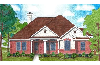 3-Bedroom, 1721 Sq Ft Small House Plans - 136-1007 - Front Exterior