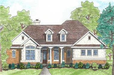 4-Bedroom, 1950 Sq Ft French House Plan - 136-1009 - Front Exterior
