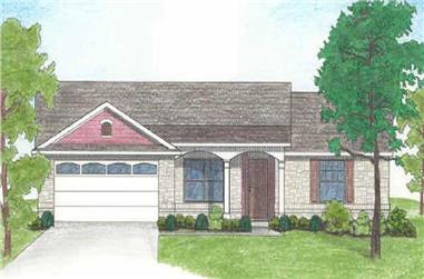 4-Bedroom, 1296 Sq Ft Small House Plans - 136-1011 - Main Exterior