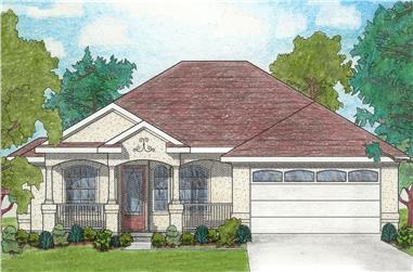 3-Bedroom, 1355 Sq Ft Small House Plans - 136-1017 - Main Exterior