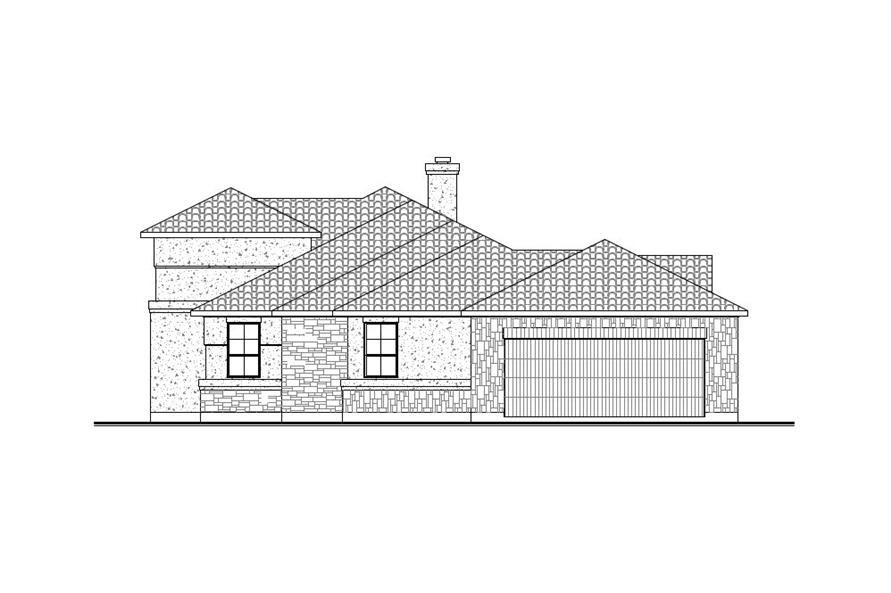 136-1031: Home Plan Right Elevation