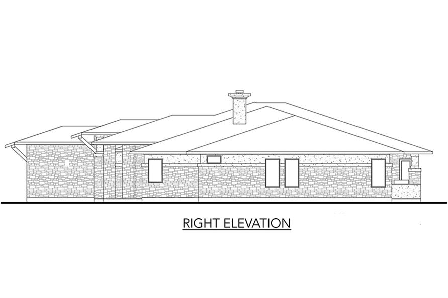 136-1033: Home Plan Right Elevation