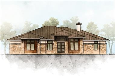 5-Bedroom, 3322 Sq Ft Contemporary House Plan - 136-1033 - Front Exterior