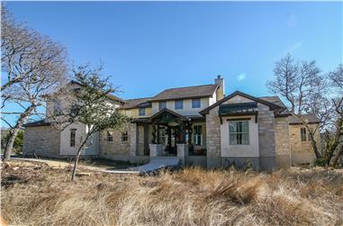 4-Bedroom, 3382 Sq Ft Texas Hill Country Home Plan - 136-1034 - Main Exterior