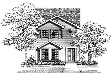2-Bedroom, 1067 Sq Ft Country House Plan - 137-1007 - Front Exterior