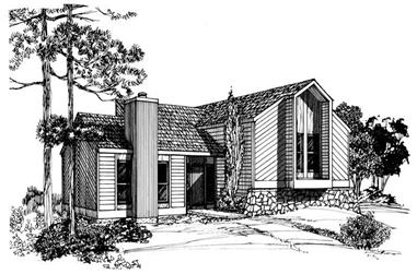 3-Bedroom, 1782 Sq Ft Contemporary Home Plan - 137-1008 - Main Exterior