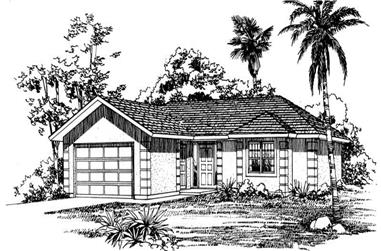 3-Bedroom, 1345 Sq Ft Ranch Home Plan - 137-1010 - Main Exterior