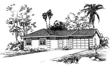 3-Bedroom, 1200 Sq Ft Small House Plans - 137-1011 - Front Exterior