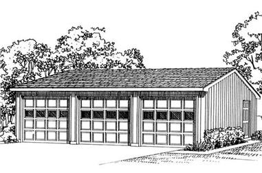 0-Bedroom, 75 Sq Ft Garage Home Plan - 137-1017 - Main Exterior