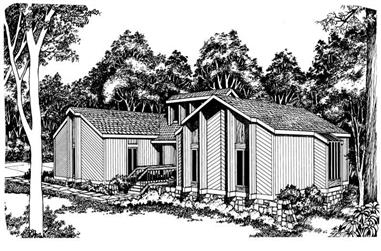 3-Bedroom, 1873 Sq Ft Contemporary Home Plan - 137-1030 - Main Exterior