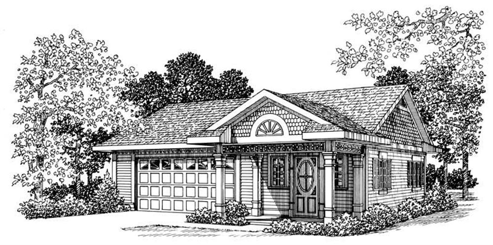 Front elevation of Garage home (ThePlanCollection: House Plan #137-1074)