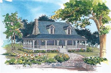 3-Bedroom, 1696 Sq Ft Country House Plan - 137-1081 - Front Exterior