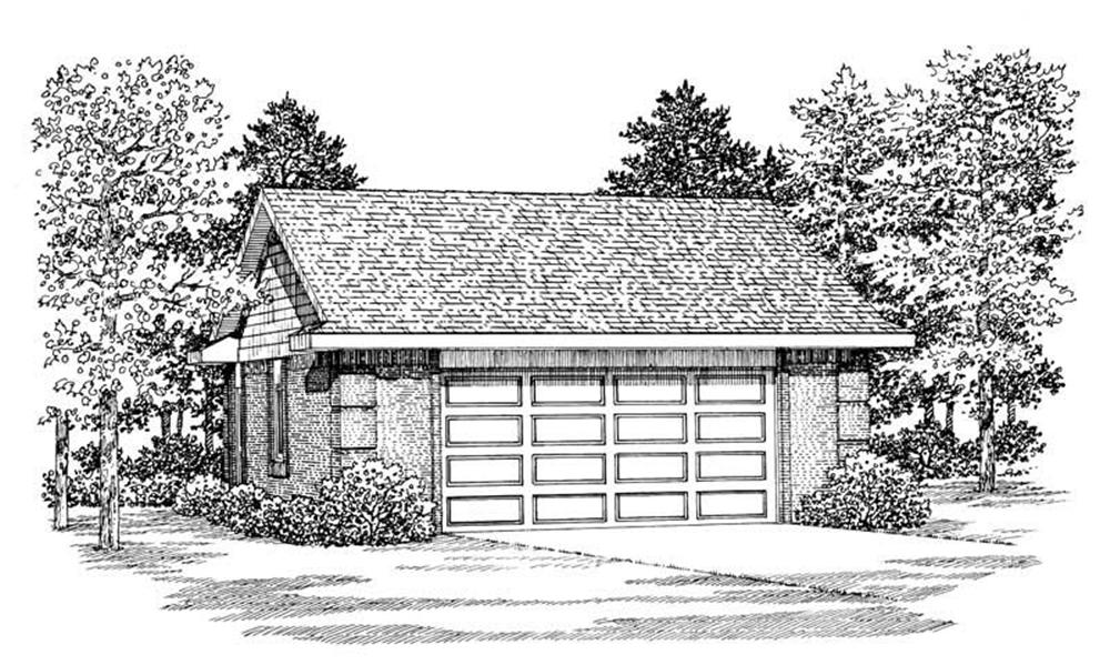 Front elevation of Garage home (ThePlanCollection: House Plan #137-1108)