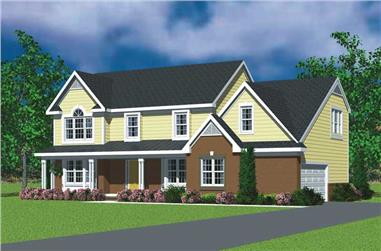 4-Bedroom, 2391 Sq Ft Country Home Plan - 137-1113 - Main Exterior