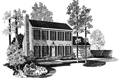 3-Bedroom, 2012 Sq Ft Colonial House Plan - 137-1126 - Front Exterior